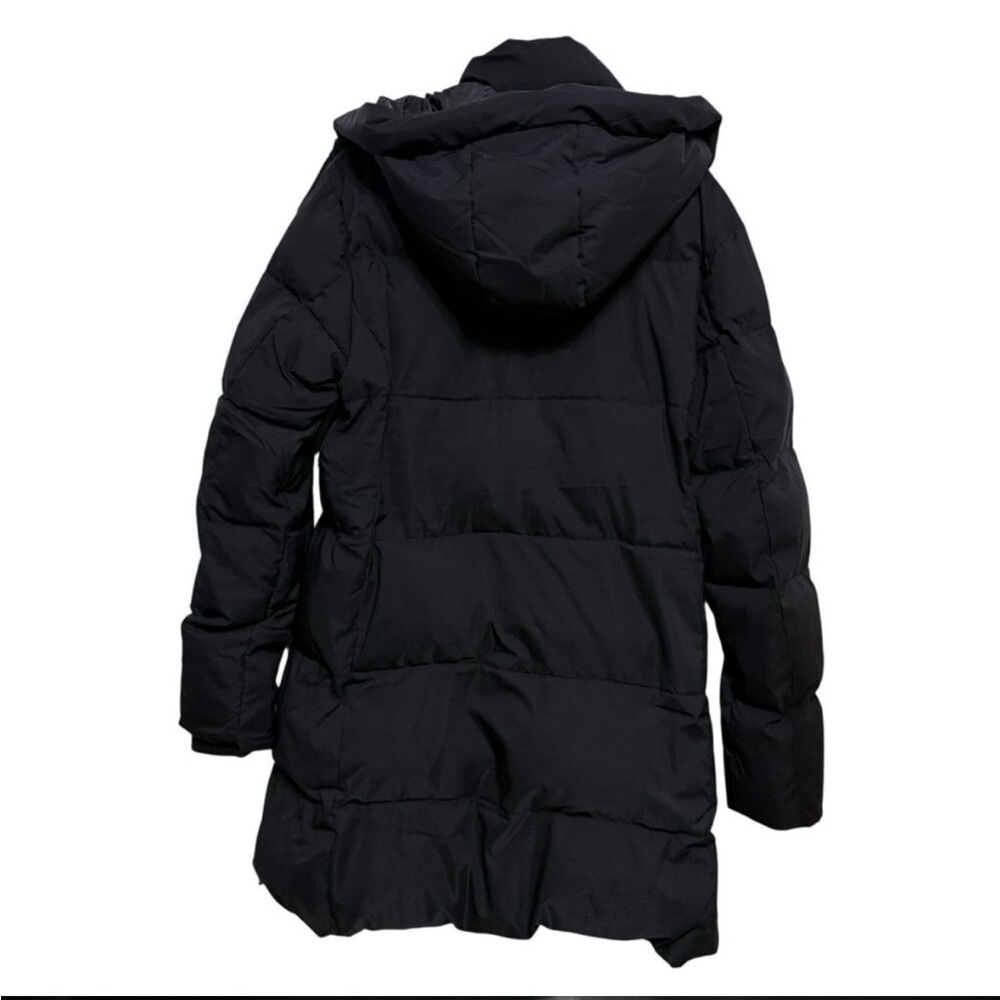 Black Hooded Puffer Coat